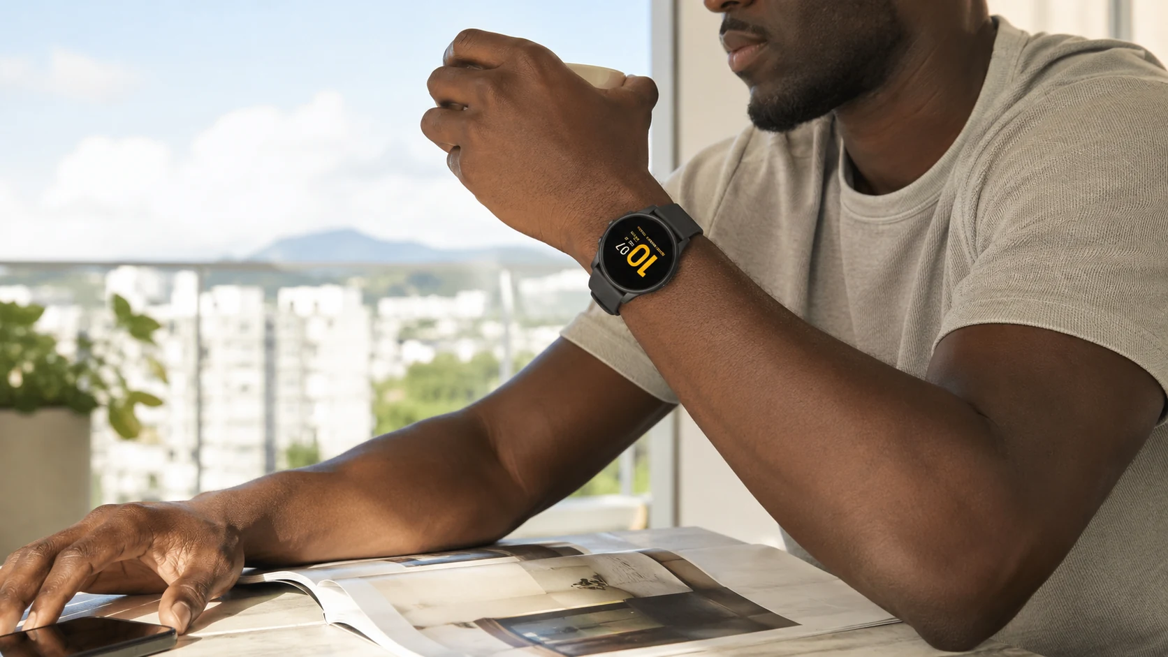 Montre Samsung Galaxy Watch Active 2 44 mm portée au quotidien